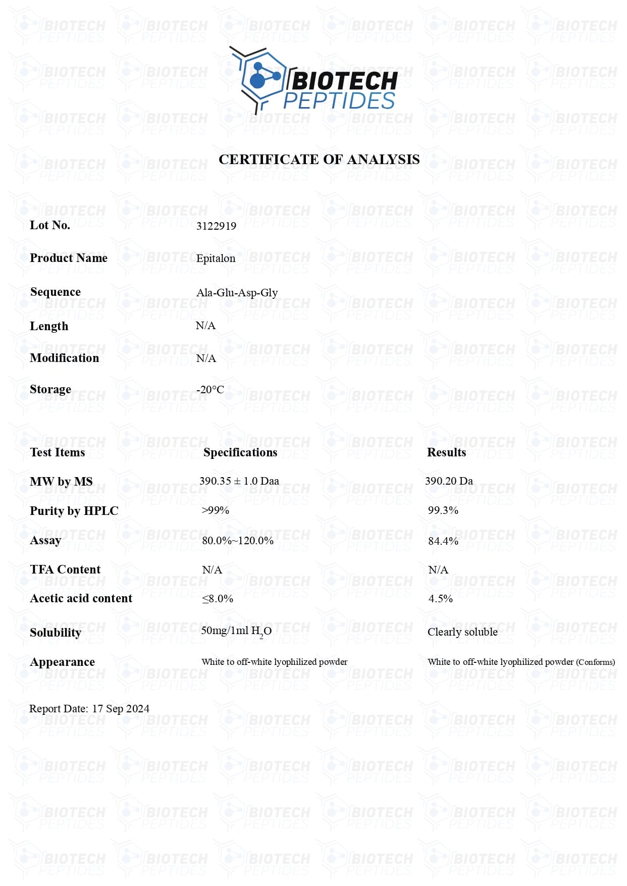 Epithalon-COA